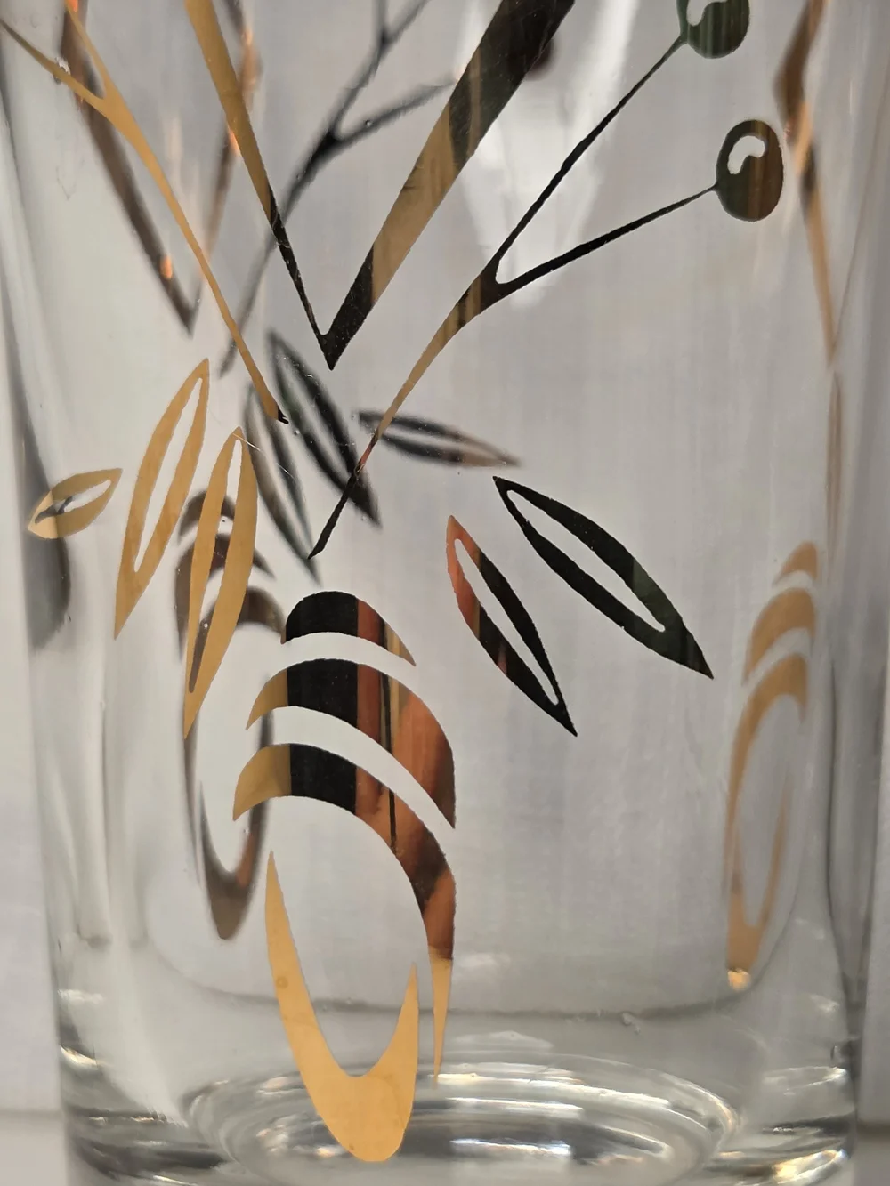 Pristine Vintage MCM Atomic Geometric Gold Highball Glasses - Set of 6  7
